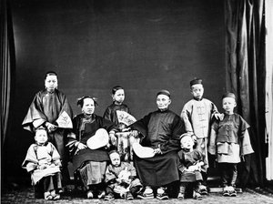 Família chinesa, c.1870s